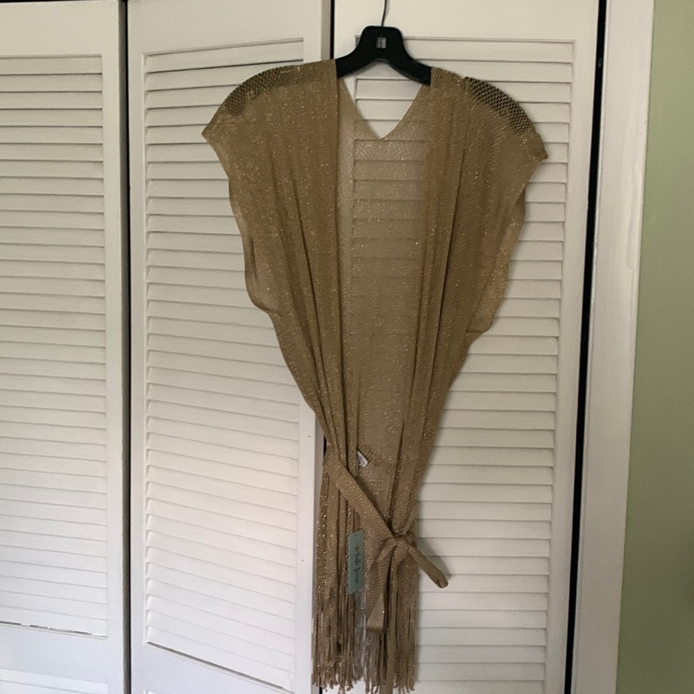 LULIFAMA/ BRAND NEW/ COVER UP/ FRINGE SHORT CAFTAN / ONE SIZE